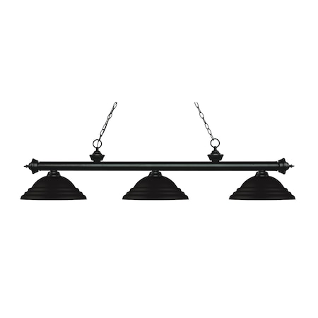 Z-Lite Riviera 3 Light Billiard Light, Matte Black 200-3MB-SMB